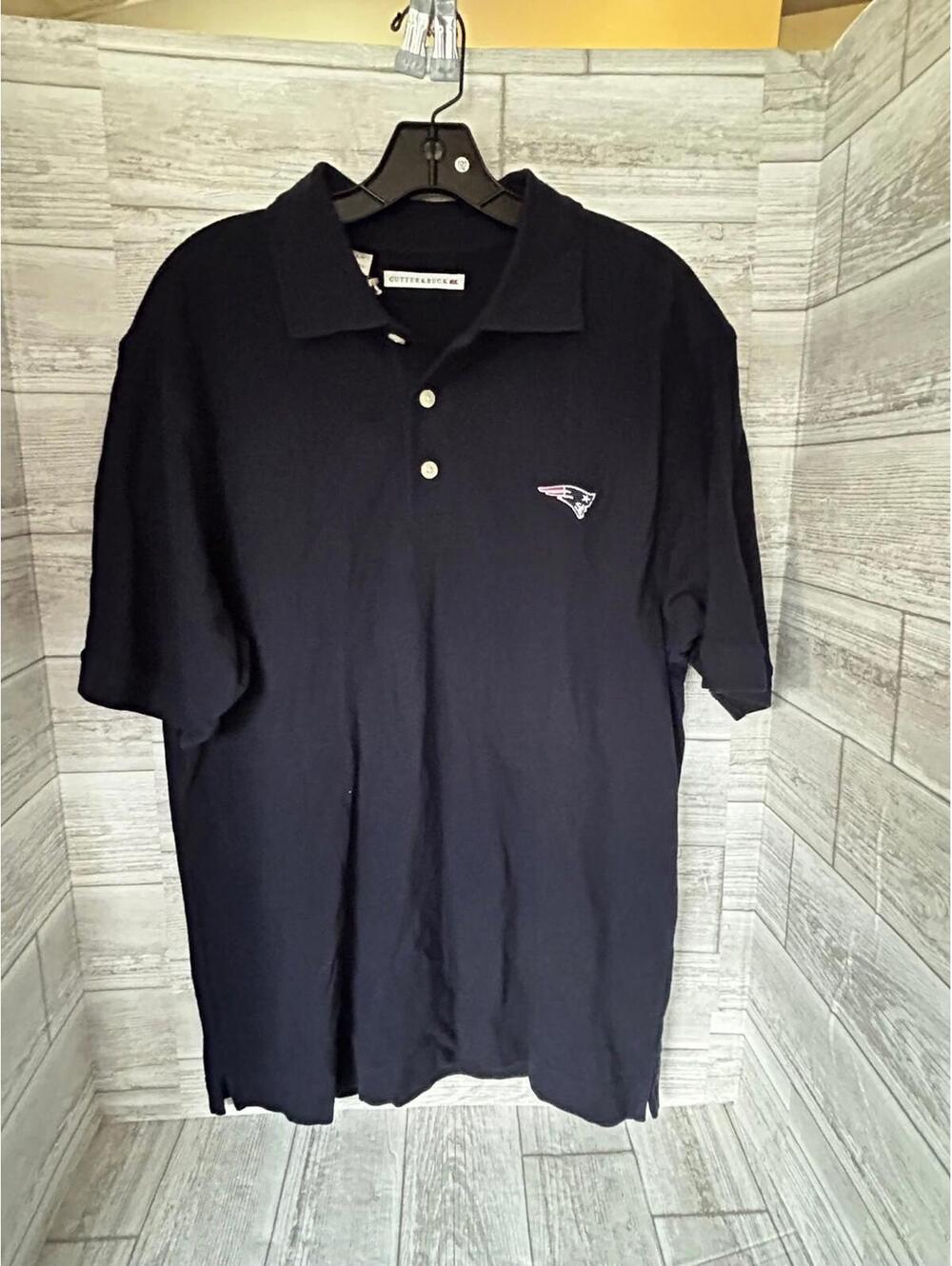 Cutter & Buck Polo Shirt Men’s Small Navy Blue New England Patriots New with Tag